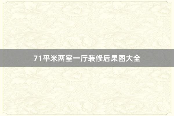 71平米两室一厅装修后果图大全